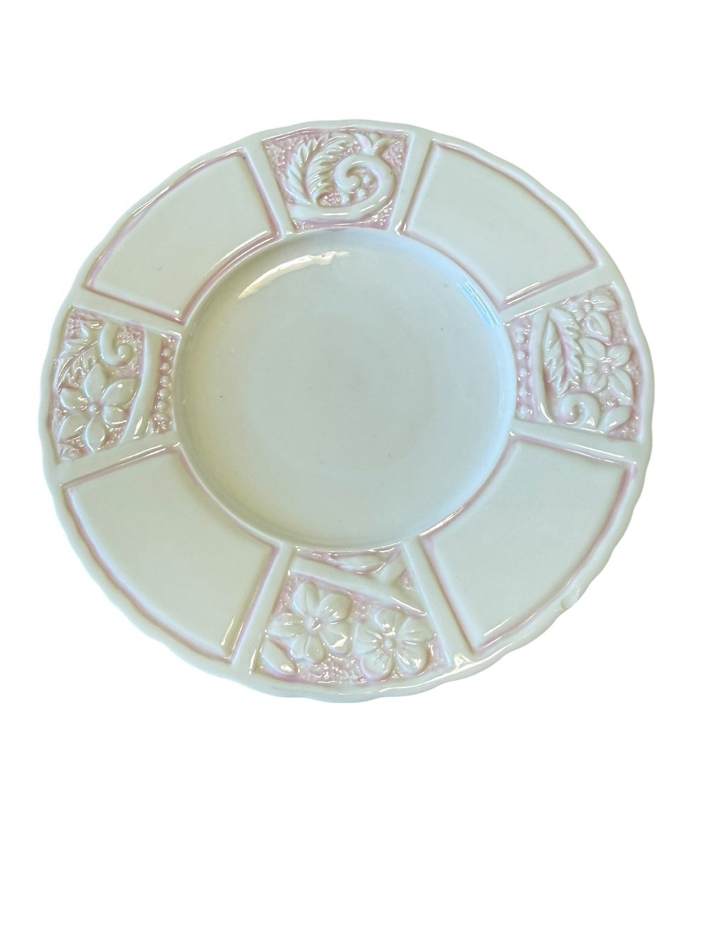 Plate-Salad/Dessert-Carmel Ceramica-Flower Garden Collection-Embossed Design